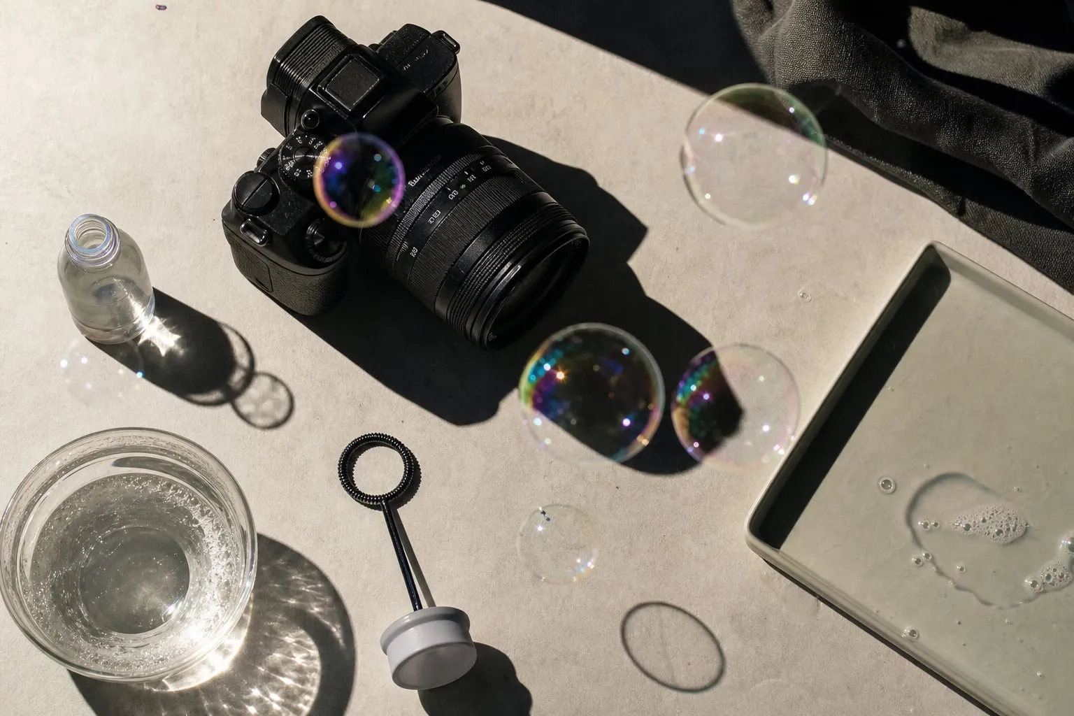 Como fotografar bolhas de sabão com cores e foco nítido