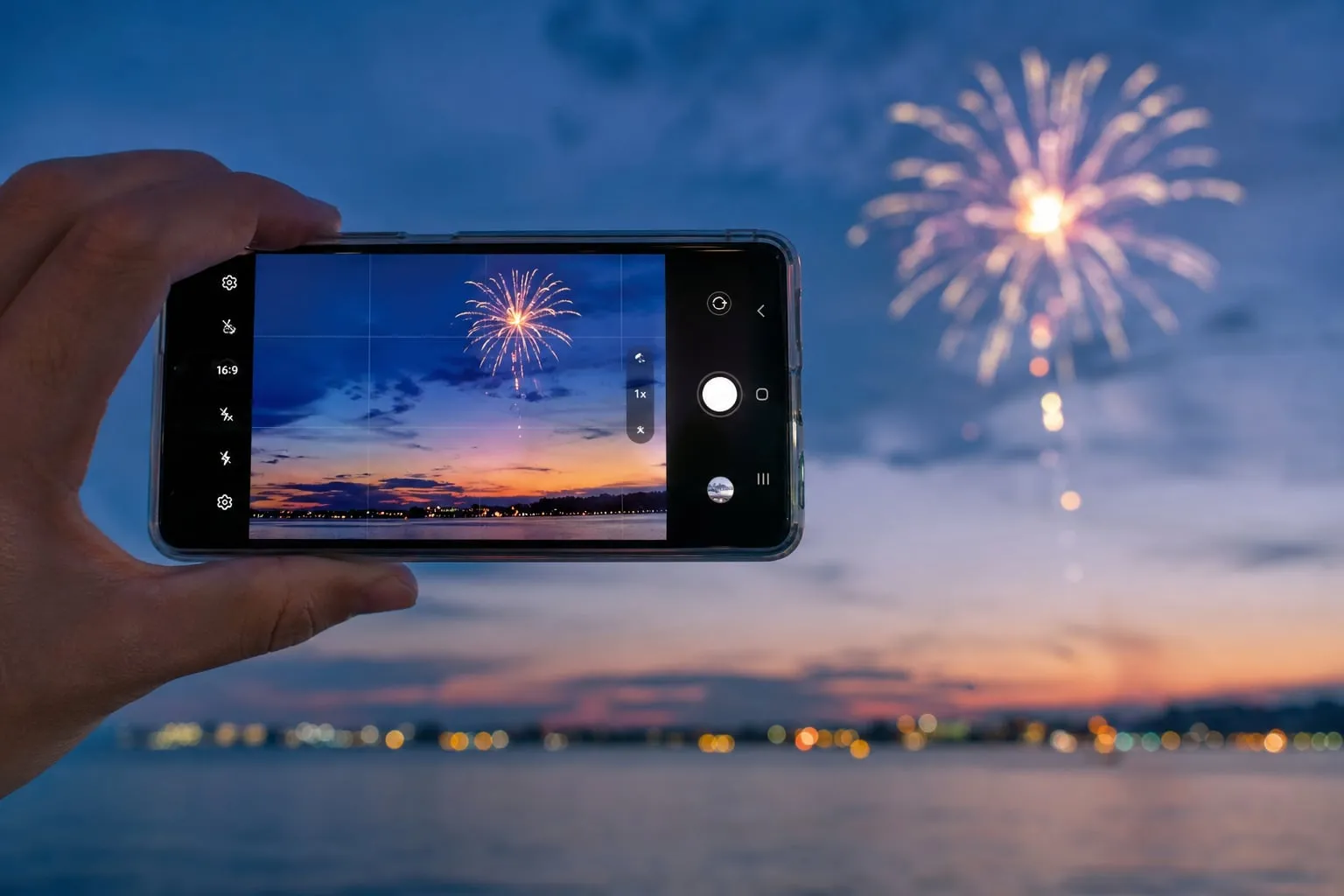 Fotografar fogos celular sem estourar: controle manual