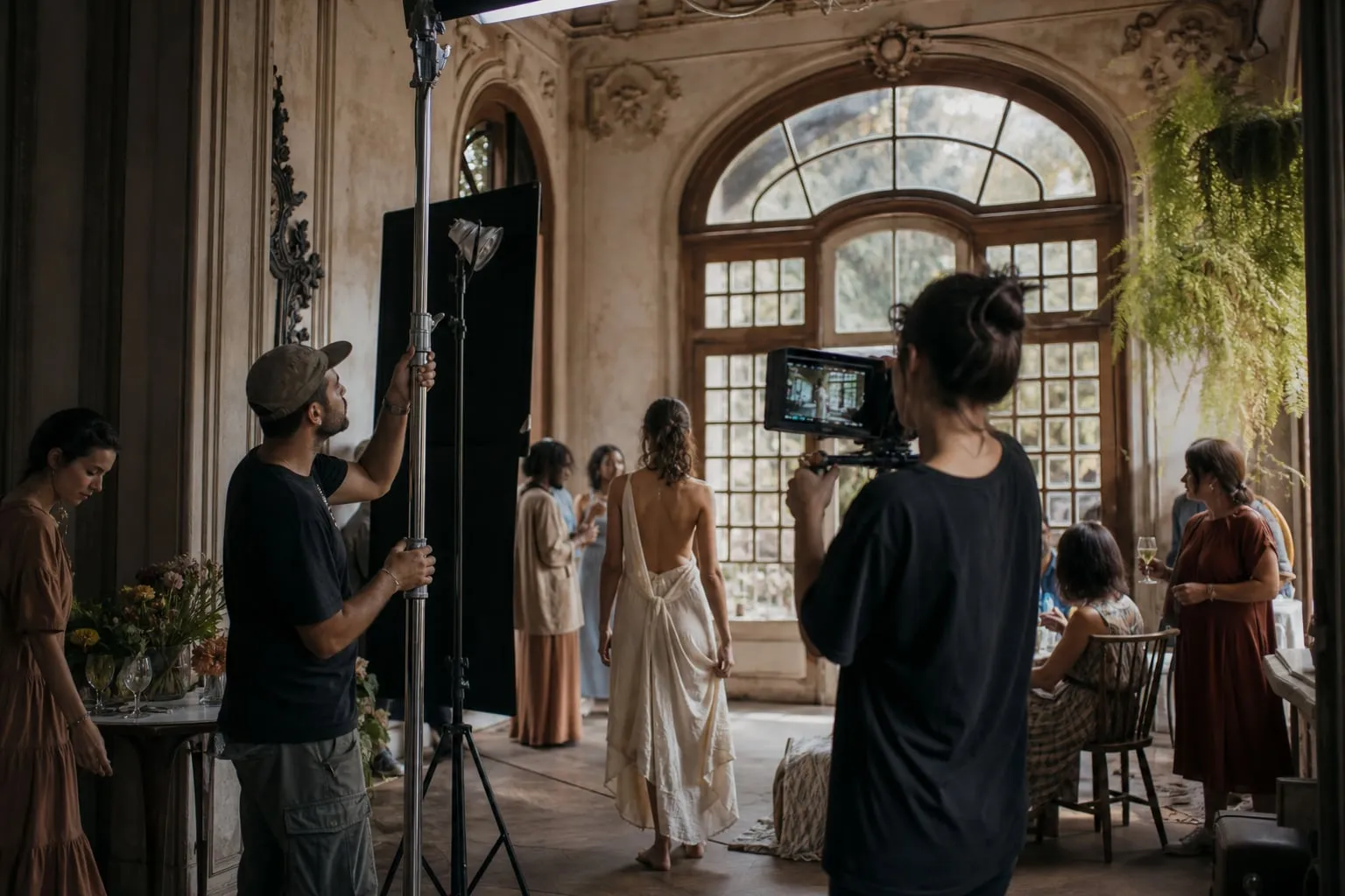Filmagem de moda sustentável: roteiro, luz e locação