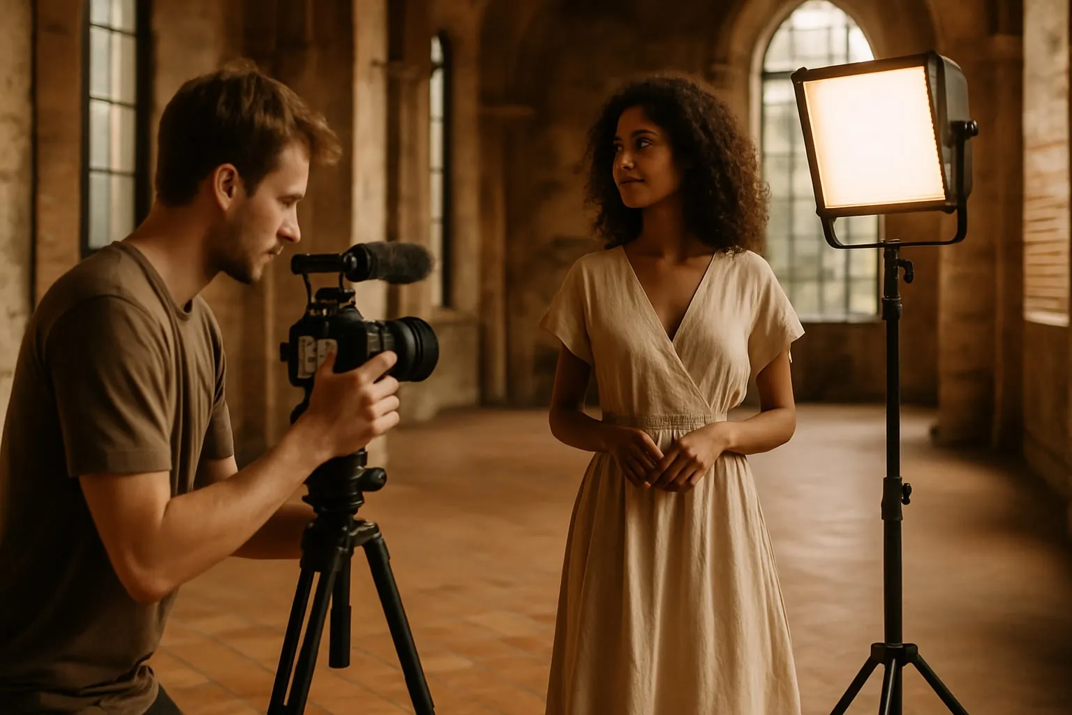 Filmar moda sustentável em espaços culturais: luz e locações